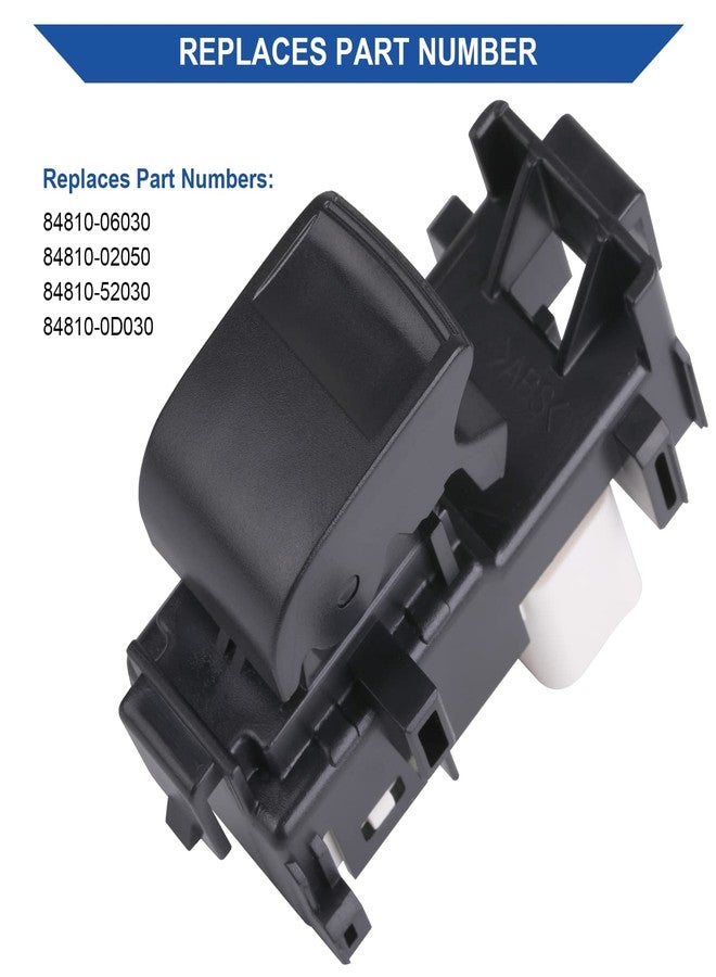 Obaee Passenger Window Switch Control Compatible with 2007-2014 Toyota Camry, 2009-2013 Corolla/Matrix, 2008-2013 Highlander/RAV4, 2012-2014 FJ Cruiser, 2008-2012 Tundra & more Replace OEM 84810-06030 - Image 3